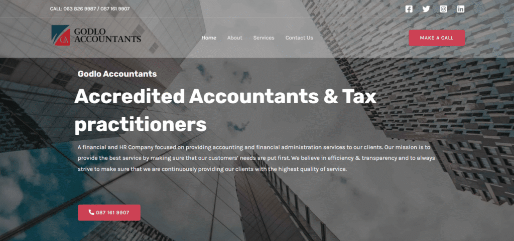 Godlo Accountants Website